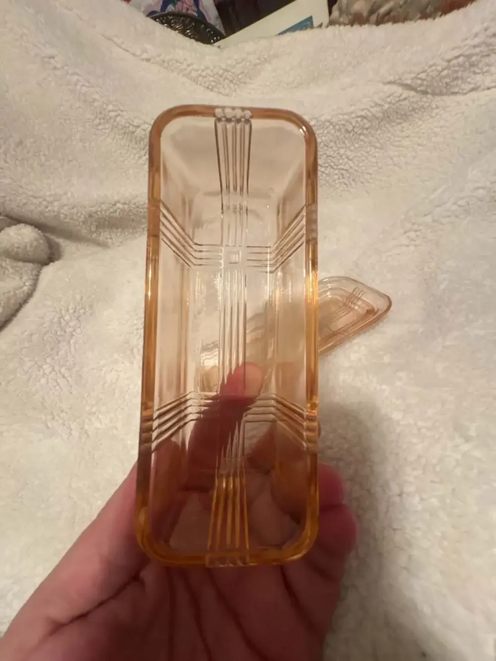 Hazel Atlas Criss Cross Pink Depression Glass Butter Dish